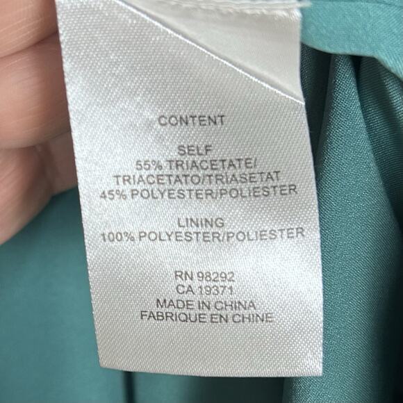 Tibi Dress‎ Size 6 Savana Cutout Crepe Mini Long Sleeve Cypella Teal Green - Picture 9 of 12